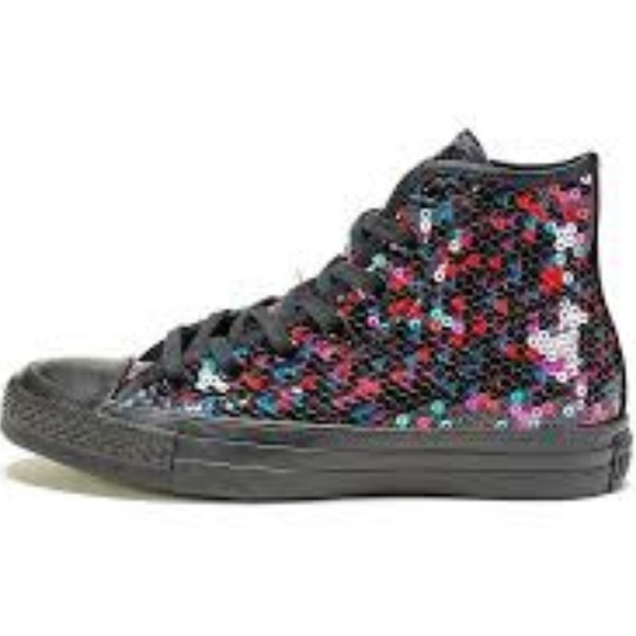 Converse Chuck Taylor All Star Hi Sequin Shoes - Picture 2 of 6